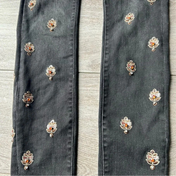 Anthropologie Pilcro and the  Letterpress Embellished Black Jeans - Picture 5 of 16